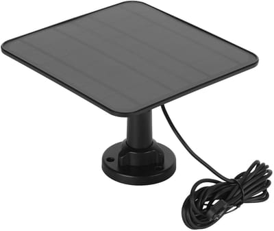 Allecto - Zonnepaneel - Oplaadbare camera - IP65 Weerbestendig - Zwart - Voor beveiligingscamera's - Inclusief 9,8 Ft kabel - Geschikt voor Pro 3 P...