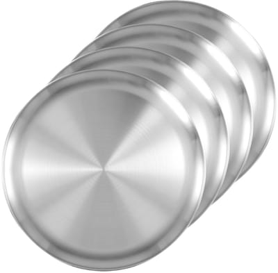 Dailygoods- Pizzapan Set van 4 - Roestvrij Staal - Diameter 30 cm - Professioneel Ontwerp - Duurzaam - Voor Pizza's en Catering - Bakplaat