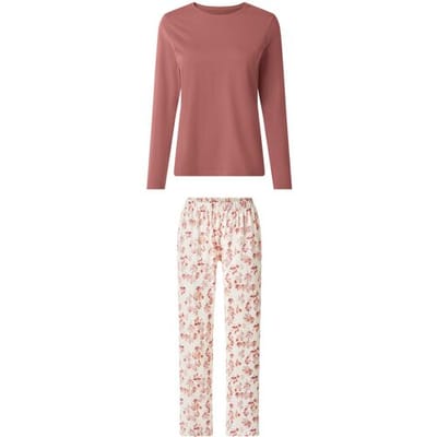 ESMARA Dames pyjama (Lichtroze, XS (32/34))