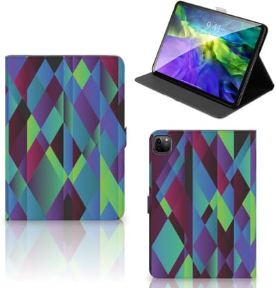 iPad Pro 11 2020/2021/2022 Tablet Beschermhoes Abstract Green Blue