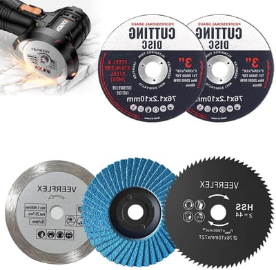 76mm Doorslijpschijven Set - 5 stuks, Ø76x1,2mm voor Haakse Slijper - Metaal, Steen, Hout, Kunststof, Keramiek - Slijpen & Snijden