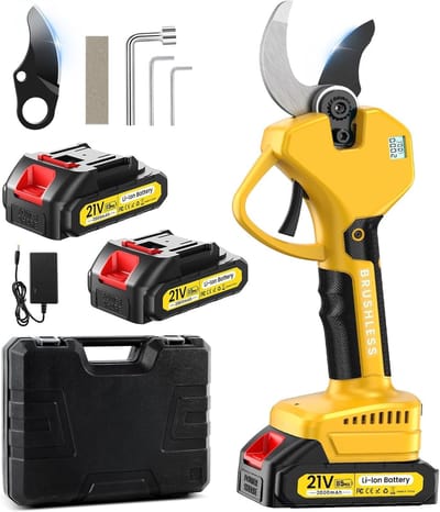 Elektrische Snoeischaar - Accu Snoeischaar - Takken Snoeien - 800W Borstelloze Motor - 50 mm Snoeien - Geel