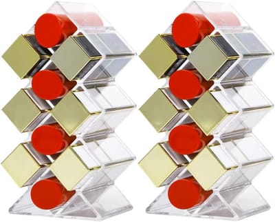 Lippenstiften Organizer - Cosmetica Display - Make-up Opbergen - Transparant Zichtbaar - 10 Vakken - Doorzichtig