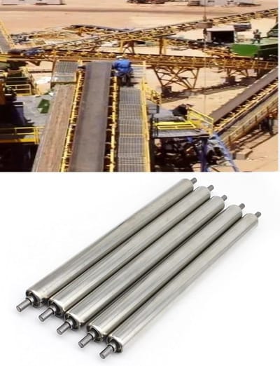 Transportrollen RVS - Baanrollen - Materiaal Verplaatsen - Roestbestendig - 700 mm lengte - Zilver
