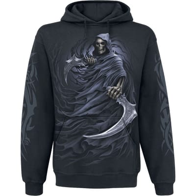 Spiral - Gothic Trui met capuchon - Double Death - S tot XXL - voor Mannen - zwart