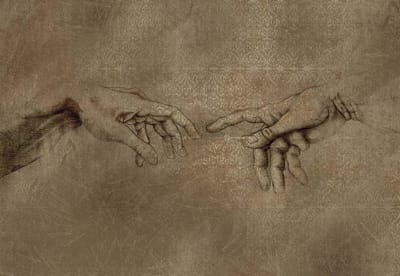 Fotobehang Michaelangelo Creation of Adam | XL - 208cm x 146cm | 130g/m2 Vlies