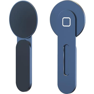Magnetische Laptop Telefoonhouder voor IOS Telefoon 12 13 Sterke Magnetische Kracht Aluminiumlegering Laptop Zijkant blauw