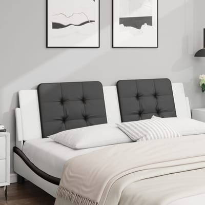 vidaXL - Hoofdbordkussen - "Zadar" - 180 - cm - kunstleer - zwart - en - wit