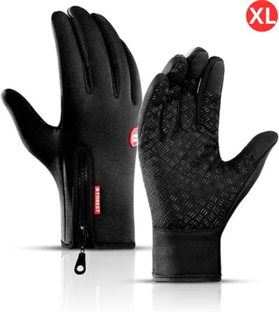 Livano Handschoenen - Touchscreen Handschoenen - Fietshandschoenen - Winter - Heren - Wielrenhandschoenen - Zwart - Maat XL