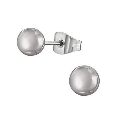 CS Joy - bal ronde oorbellen - Chirurgisch staal - basic rond oorknopjes - 4 mm
