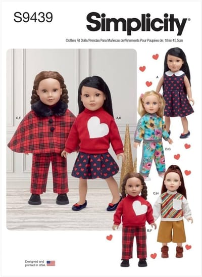 Naaipatroon Poppenkleding - Modeontwerp - Poppen Aankleden - Mix en Match - 18 Inch Poppen - Wit