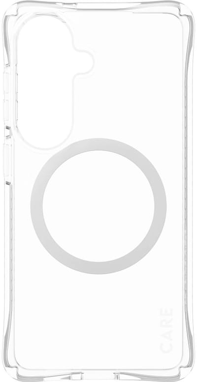 CARE by PanzerGlass Samba Case Transparent w. White Qi Samsung Galaxy S26