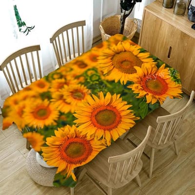 Zonnebloem Bloem Patroon Tafelkleed Huis Woonkamer Eettafel Koffietafel Anti-Fouling Tafelkleed Buiten Picknickkleed 40x70cm15x27inch orange