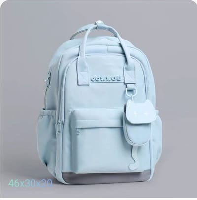 TK-S Rugzak, Blauw en Ruim, 27 Liter, 17,3 inch laptop, drankflesvak. (46x30x20cm)