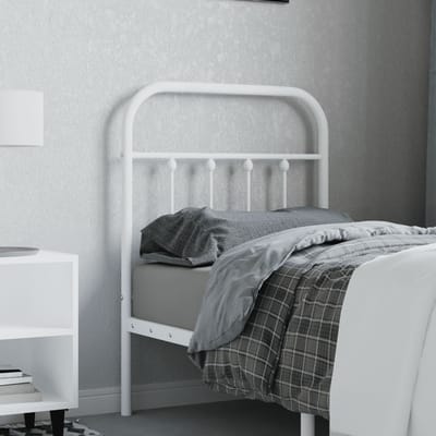 vidaXL Vervangend hoofdbord metaal wit 75 cm