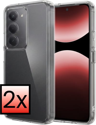 Hoesje - 2 Stuks - Geschikt voor Xiaomi 15 - Sterk & Shockproof - Case Siliconen - Back Cover - Telefoon Hoes - Transparant