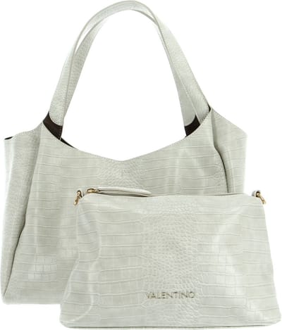 VALENTINO Schoudertas Shopper Wool Shopping Bag Ghiaccio / Taupe Beige