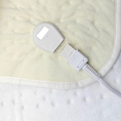 Elektrisch Dekentje - Verwarmend Kleed - Lekker Warm - 3 Warmtestanden - 160 x 130 cm - Wit