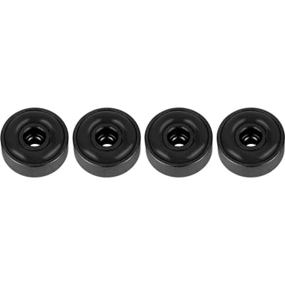 Lot de 4 pieds d'amplificateur en alliage d'aluminium, 20 x 8 mm, amortisseurs, coussinets noirs noir