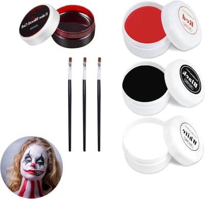 Halloween Makeup Set met Nep Bloed en 3 Kleuren Gezichtsverf voor Zombie en Vampire Cosplay Feest
