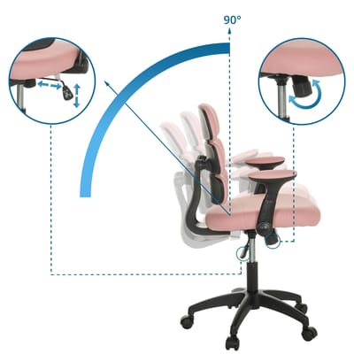 Kinder bureaustoel KID ERGOLINO B Roze hjh OFFICE