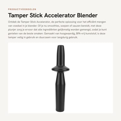 Dailygoods- Plunjer Vervanging - Blender Sabotage Tool - Hoogwaardig ABS - Geschikt voor 6 oz/40 oz - Duurzaam - Eenvoudig te reinigen - Blenderstamper