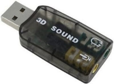 Externe Geluidskaart - USB Audio Adapter - Sound Card Dongle - Audio Kaart - USB 3D Geluidskaart - Grijs