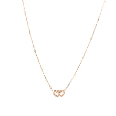 Go Dutch Label Collier 2 verbonden hartjes Goud