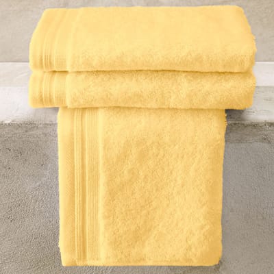 De Witte Lietaer Gastendoekjes Contessa Butter Yellow - set 3 stuks - 40 x 60 cm - Geel - Katoen