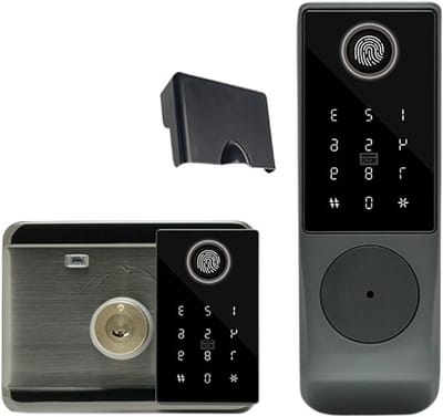 Slim Vingerafdrukdeurslot - Digitaal Deurslot - Veilige Toegang - IP68 Waterdicht - 10x10x10 mm - Zwart