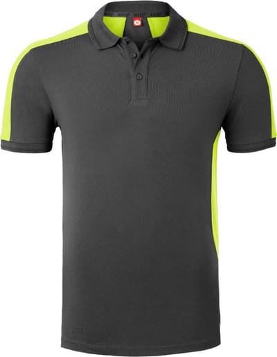HAVEP Polo Bicolor 10074 - Charcoal/Fluo Geel - L
