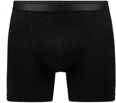 HOM - HO1 Long Boxer Briefs (1-pack) - Heren Boxer met langere pijp en horizontale gulp - Zwart - Maat M