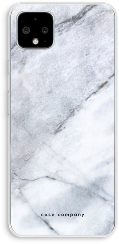 Case Company® - Hoesje geschikt voor Google Pixel 4 XL hoesje - Witte marmer - Soft Cover Telefoonhoesje - Bescherming aan alle Kanten en Schermrand