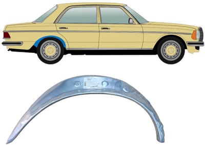 Binnenste reparatiepaneel achter wielkast voor Mercedes W123 1975-1985 / Rechts