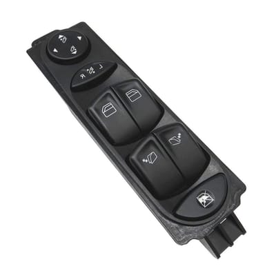 Raambedieningsschakelaar - Elektrische raamknop - Auto reparatie - Duurzame ABS behuizing - 1x1x1 cm - Zwart