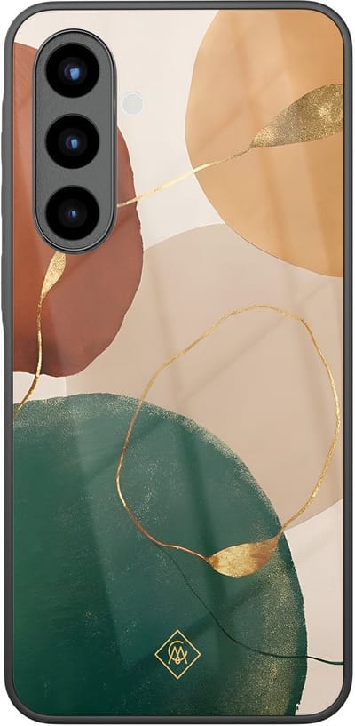 Casimoda® hoesje - Geschikt voor Samsung Galaxy A57 - Earthy Luxe - Luxe Hard Case Zwart - Backcover telefoonhoesje - Multi