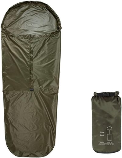 Lichtgewicht Bivy Sack - Nood Slaapzak - Kamperen Wandelen - Warmte Reflecterend - 220 x 85 cm - Rood Groen