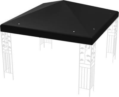 KOMFOTTEU Vervangend dak voor paviljoen, 3 x 3 m, waterdicht, paviljoendak, vervangende hoes, beschermkap, dakzeil, paviljoenzeil voor tuin, paviljoen