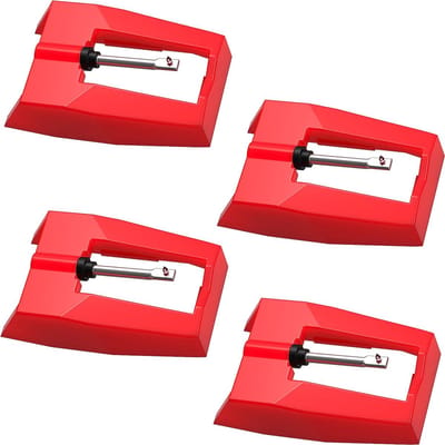 Set van 4 platenspelernaalden — Diamanten naalden — Universele naalden — Compatibel met de meeste platenspelers, grammofoons en draaitafels