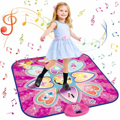 Jumalu Dansmat Kinderen – Muziekmat Speelgoed – Interactief Muziek Spel – Antislip & Waterdicht – Touch Sensor – 7 Speelmodi – 11 Levels – Verstelbaar Volume – Vanaf 3 Jaar