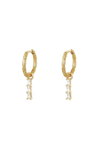 Yehwang - Espagna - Dames oorbellen met hanger - Goudkleurige strass oorbellen