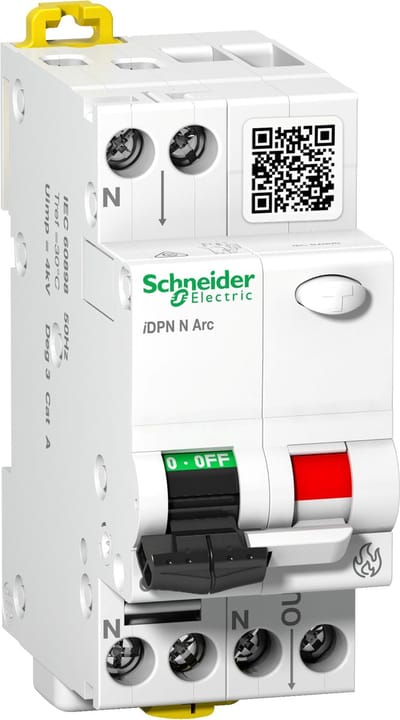 Schneider Acti 9 - iDPN N Arc 1P+N 16A B 6000A - Automaat met vlamboogbescherming