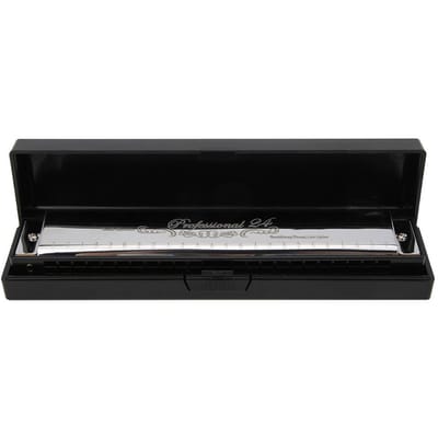 Harmonica Clé de Do 24 Trous Polyphonique Étudiant Adulte Débutant Jouant Résine Accentuée Harmonica à BoucheArgent