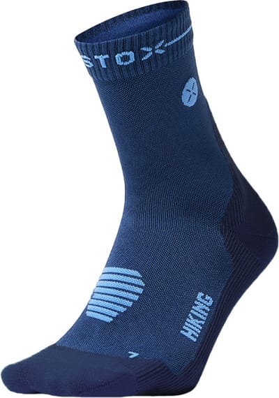 STOX Energy Socks Wandelsokken Dames - Dryarn® Enkelsokken - Blauw / Lichtblauw - Compressie Sokken Wandelen - Naadloos - Outdoor - Hiking - Maat: 36-38