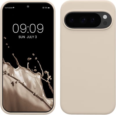 kwmobile telefoonhoesje geschikt voor Google Pixel 10 / Pixel 10 Pro - Hoesje met siliconen coating - Smartphone case in mat crème