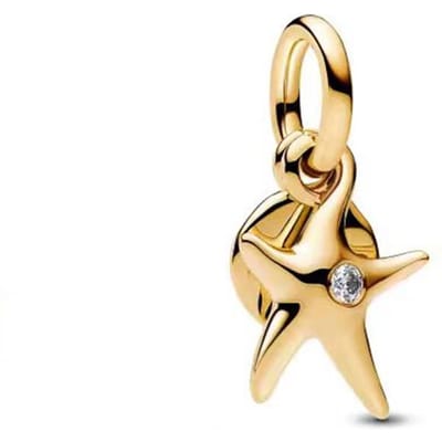 Nieuwe Sprankelende Gouden Poolster Liefdesbrief Oneindigheidsknoop Bloeiende Roos Clip Bedels Kralen Passend op Originele Armband Doe-het-zelf Sieraden Cadeaus beige