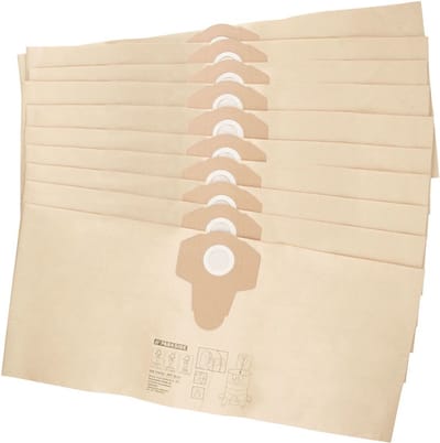 PARKSIDE 10 filterzakken voor nat-/droogzuigers - 30L -  Filters voor gebruik in nat-/droogzuigers - Voor gangbare stofzuigers - Stofzuigerzakken