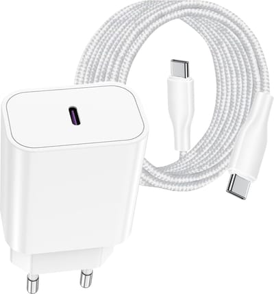 Oplader Set - Snellader Geschikt voor Samsung - 3 Meter - Met USB C Kabel - USB C Adapter - 30W Vermogen - - Adaptive Fast Charger - Stekkerblok