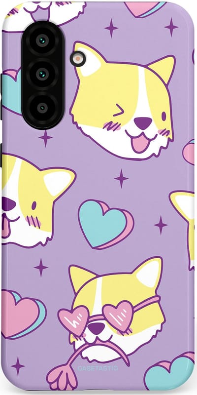 Casetastic Hoesje Geschikt voor Samsung A56 / A36 - Stijlvolle Beschermende Duo-layer Case - Liefde is een Corgi