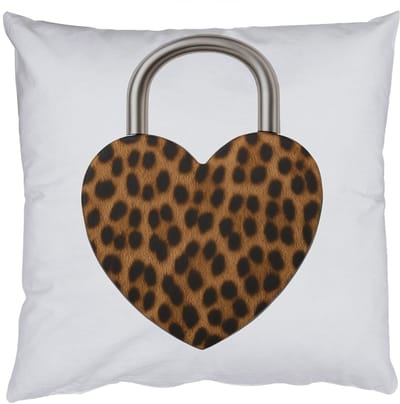 Sierkussens - Kussentjes Woonkamer - 50x50 cm - Slot - Hartvormig - Bruin - Panterprint